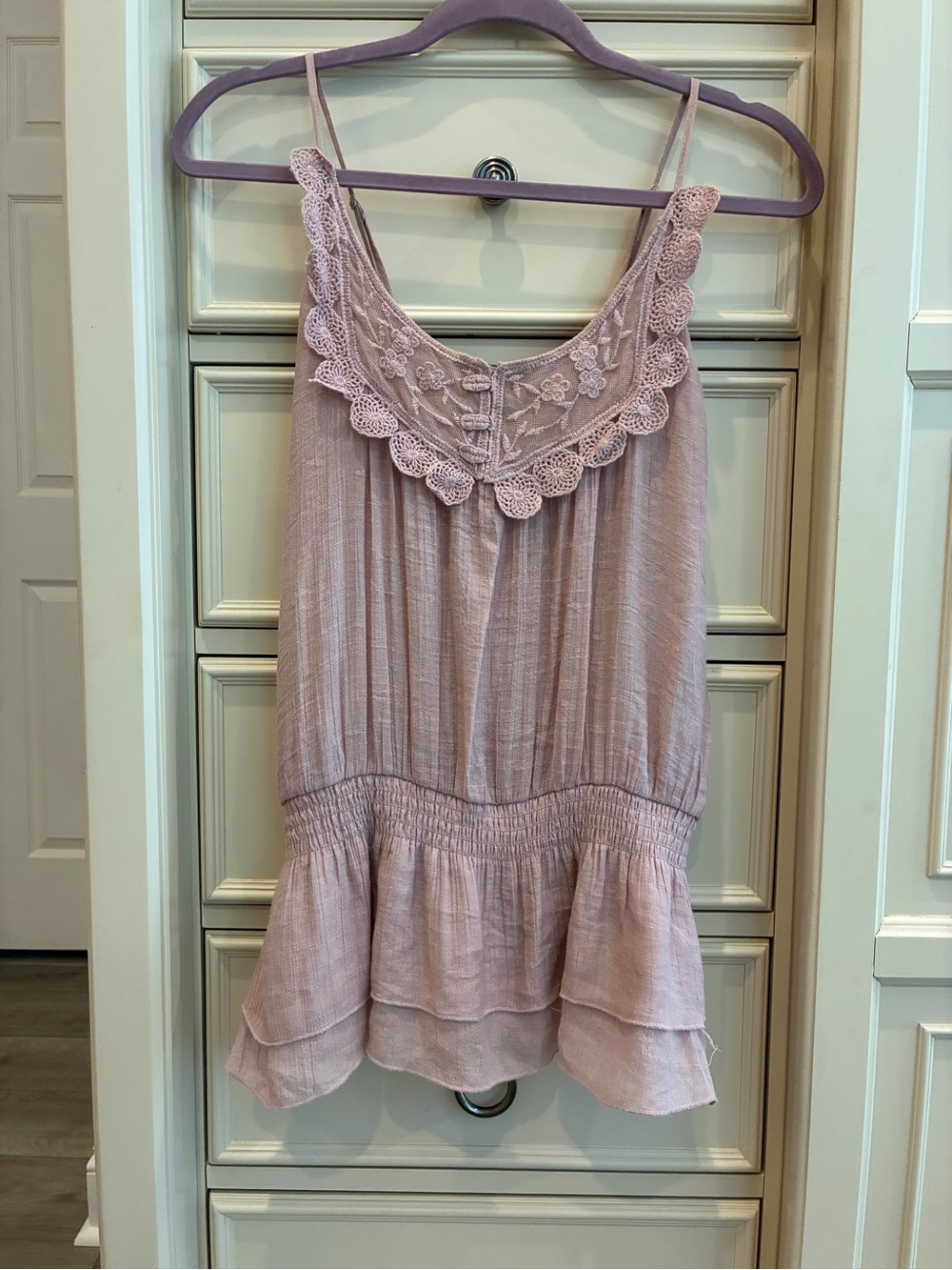 Poetry Lavender Lace-Trim Sleeveless Camisole